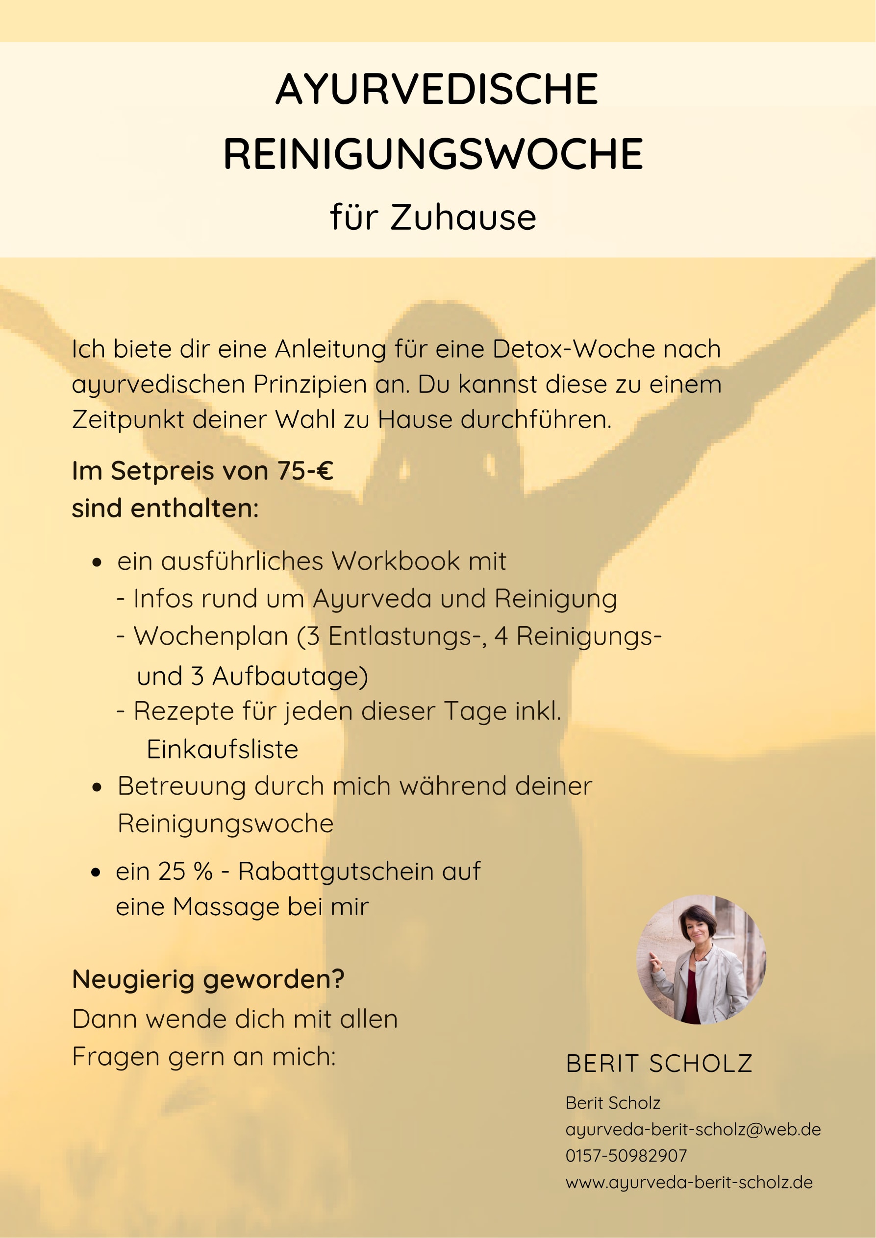 Flyer: Ayurvedische Reinigungswoche für Zuhause